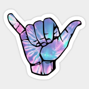 Tye Dye Shaka Hand Sticker